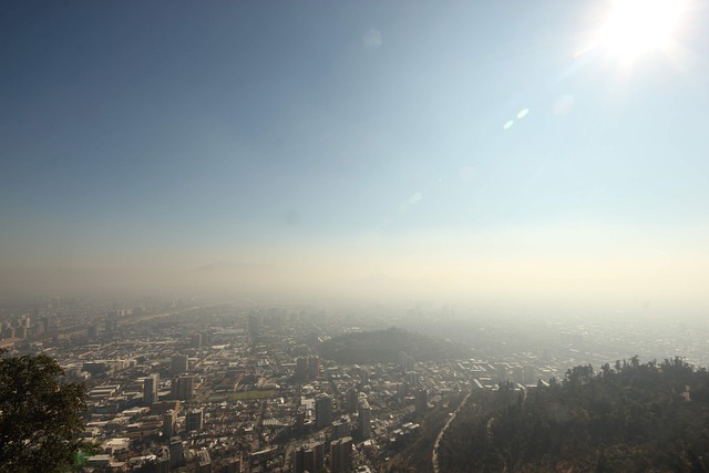 vista desde el cerro san cristobal en chile
